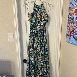 Floral Halter Maxi Dress NWT